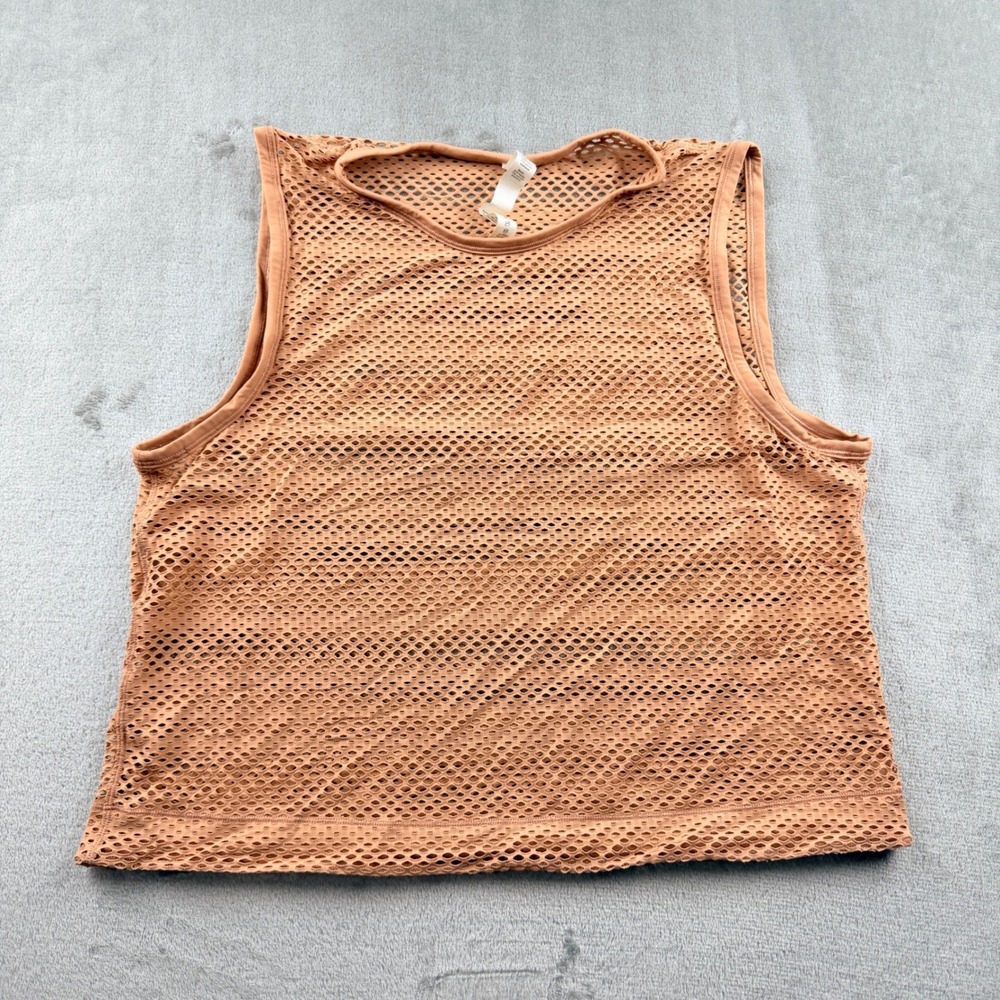 Lululemon Mesh‎ Muscle Tank Top Peach Orange Size 8